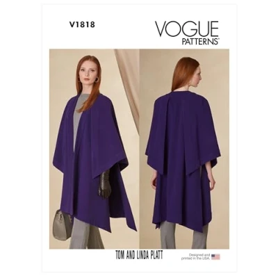 Image of Vogue Patterns V1818A Misses Jacket A (XS S M L XL XXL), Paper