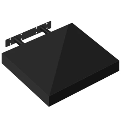 Image of eSituro Floating Shelf, Wall Black High Gloss Mounted Storage Shelf for Bedroom/Living Room/Kitchen/Bathroom/Hallway, W30xD22.9xT3.8 cm