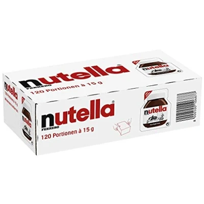 Image of Nutella Hazelnut Chocolate Spread Single Serve Mini Cups, Unique Recipe for a Smooth Texture and an Unmistakable Taste, Pack of 120 x 15g