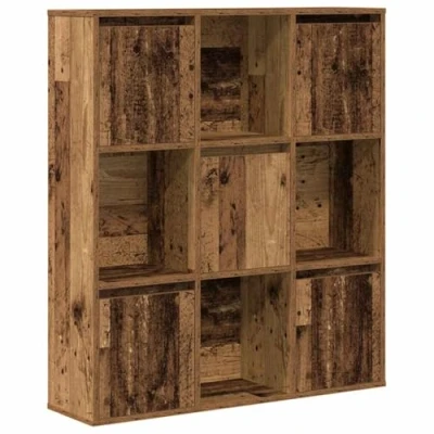 Image of vidaXL Bookcase Engineered Wood Bookshelf 89x24x101.5 cm Old Book Case for Living Room/Office Ample Storage Solution