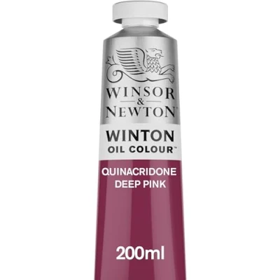 Image of Winsor &amp; Newton Oil Paint, Quinacridone Deep Pink, 200 ml (Pack of 1)