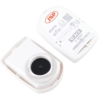 Image of JSP PressToCheck P3 Construction Dust Replacement Filters, Grey, White, Small (BMN990 001 700)