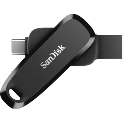 Image of SanDisk Phone Drive, 64GB USB Flash Drive (2 in 1 storage, Reversible Type C and A connectors, For Smartphones, Tablets, Mac, Computers) Automatic Backup, Rescue PRO Deluxe, Black