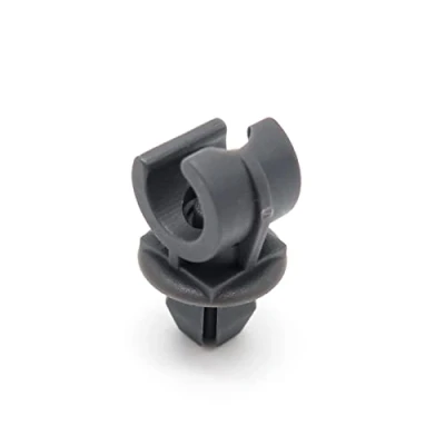 Image of 2x Black Plastic Bonnet Stay Holder Clips to hold Support Rod P/N 1H0823397 357823397