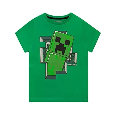 Image of Minecraft Sprites Boys&#039; T Shirt Green, 158