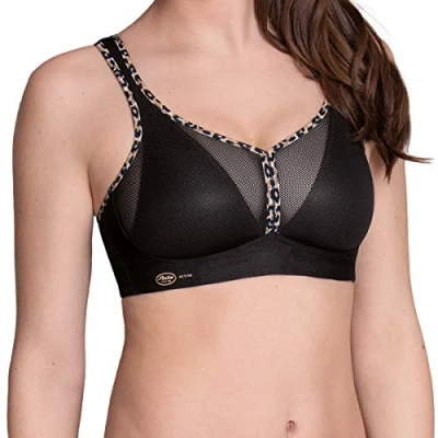 Image of Anita Womens Active Air Control Deltapad Sports Bra Black Polyamide Size 32G