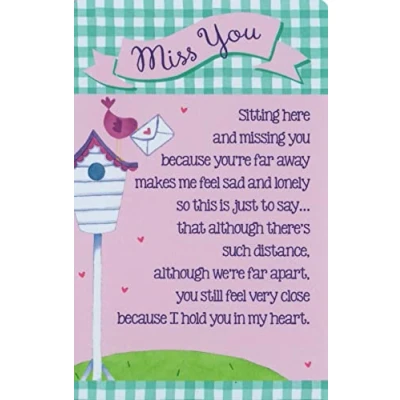 Image of Heartwarmers I Miss You Keepsake Card &amp; Envelope 3.5&quot; x 2&quot; Code K127E