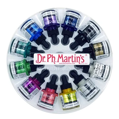 Image of Dr. Ph. Martin&#039;s Iridescent Calligraphy Color, 1.0 oz, Set of 12 (Set 1)