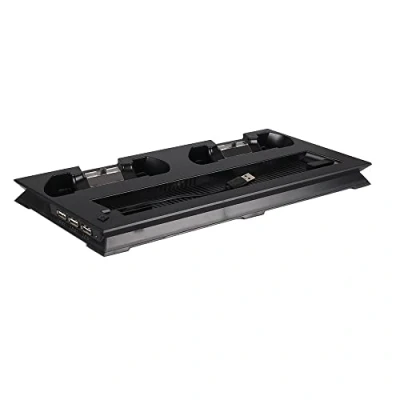 Image of Vertical Stand Cooling Fan Station For PS4 Slim,Dual Controller Charger &amp; Dual Base,USB Hub Data Transferring Charging,Console Accessories