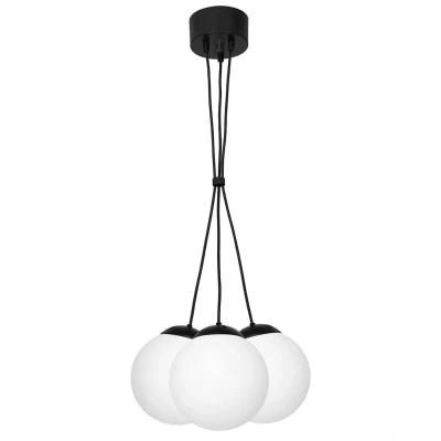 Image of Milagro Globe Pendant Lamp Lima Black 3xE14