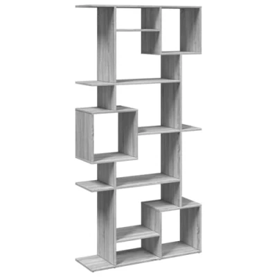 Image of vidaXL Book Cabinet Grey Sonoma 92x29x188 cm Engineered Wood