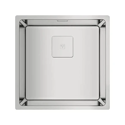 Image of Teka 115000014 Kitchen Sink Made of Stainless Steel with a Single Bowl FLEXLINEA RS15 40.40 3½ SQ W/OVF SP 115000014, Grey