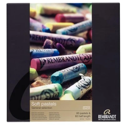 Image of Rembrandt Professional Soft Pastel Set General Colour Selection Master 60 Whole Pastels + Half