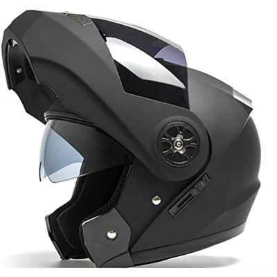 Image of Motorcycle Helmet Flip Up Capacete Racing Off Road Moto Helmets Full Face Double Visor for Moped