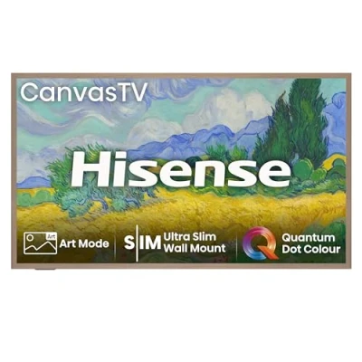 Image of 55&quot; HISENSE Canvas TV 55S7NQTUK Smart 4K Ultra HD HDR QLED with Amazon Alexa, Silver/Grey