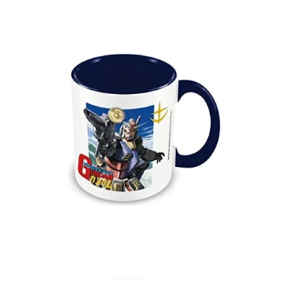Image of Gundam Mug (Gundam Mobile Suit Design) 11oz Ceramic Blue and White Mug, Coffee &amp; Large in Presentation Gift Box Official Merchandise