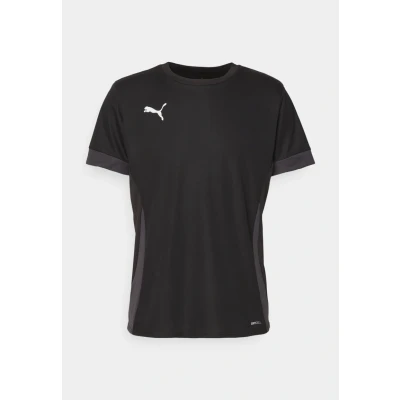 Image of Puma Teamgoal Matchday Sports Tshirt, Men&#039;s, Size: XL, Black/white/flat dark gray