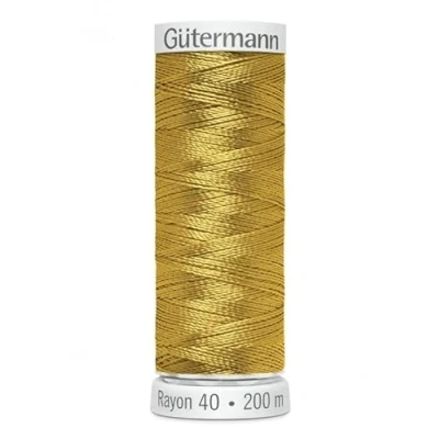 Image of Gutermann No 40 Sulky Rayon Embroidery Thread 200m 567 Yellow Each