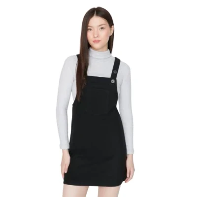 Image of Trendyol Women Young Mini Jile Regular Woven Dress Schwarz