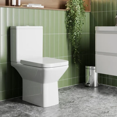 Image of Affine Brittany Short Projection Close Coupled Rimless Toilet &amp; Soft Seat