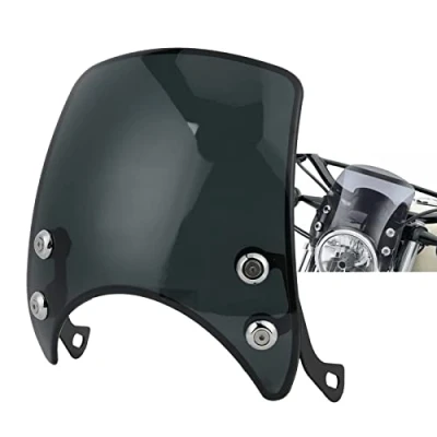 Image of Motorcycle Headlight Fairing Retro Universal Flyscreen Windshield Motorbike Accessories for 5 7in