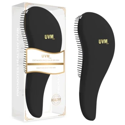 Image of Detangling Brush for all types Hair, Detangle Hair Curly Straight, Dry &amp; Wet Kids, Women, Toddlers (BLACK)