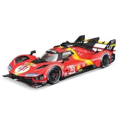 Image of Bburago B18 16301 Ferrari Racing 499P LE Mans Super Car Die cast, Red, 0.0541666667