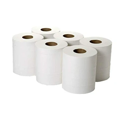 Image of Trade Centrefeed White Roll 2 Ply Embossed Paper Towel (Pack of 6)