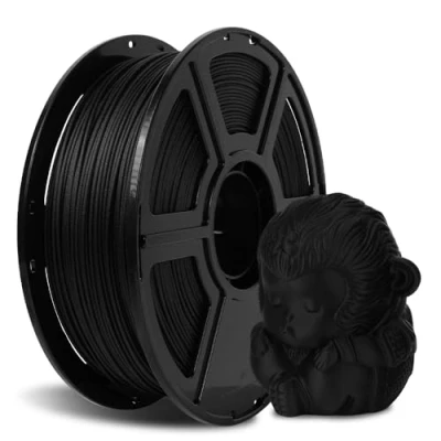 Image of FLASHFORGE Carbon Fiber PLA Filament 1.75mm, Reinforced 3D Printer Filament, 1KG Spool Dimensional Accuracy +/ 0.02mm, High Strength &amp; Abrasion Resistance (Black)