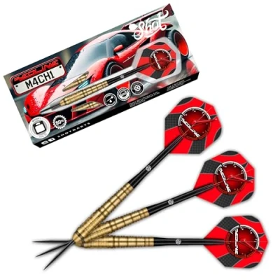 Image of Shot! Darts Redline M4CH1 Steel Tip Dart Set Front Weighted 80% Tungsten Barrels (23, Grams)