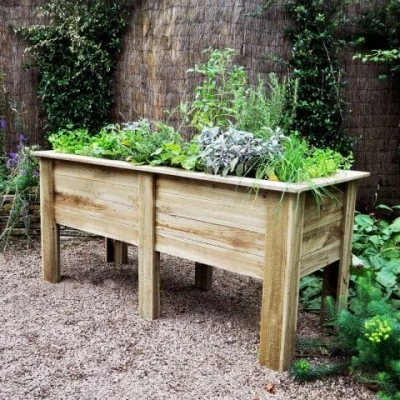 Image of Forest Large Deep Root Wooden Garden Planter 6&#039;x2&#039; (1.8x0.6m)
