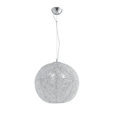 Image of ASTRA 3 Light Dome Pendant Ceiling Chrome, Crystals 45x47cm