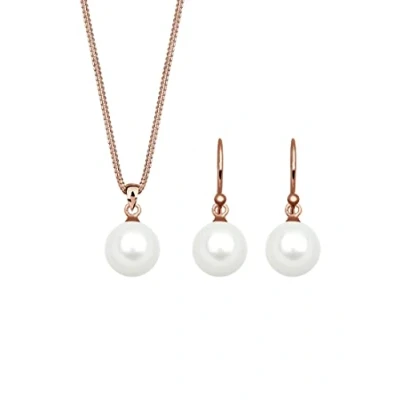Image of Elli Jewelry Set Ladies Elegant Ear Hanger Basic with Shell Core Pearls in 925 Sterling Silver