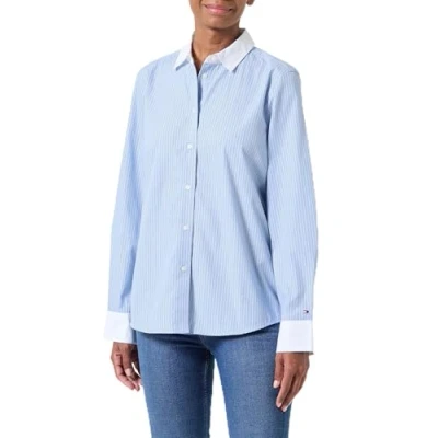 Image of Tommy Hilfiger Ivy Buttondown blouse, Women&#039;s, Size: 10, stp/vessel blue