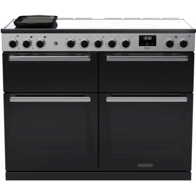 Image of Rangemaster Edge Deluxe EDDLB110EIGBLK/CM1 110cm Induction Range Cooker Black Glass / Chrome