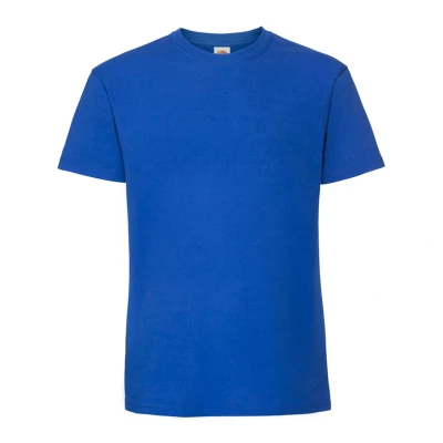 Image of Fruit of the Loom Mens Iconic Premium Ringspun Cotton T Shirt (Royal Blue) Size Small