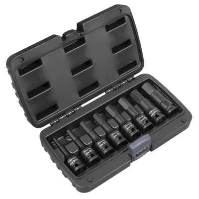 Image of Sealey Premier 8pc 1/2&quot;Sq Drive Hex Impact Socket Bit Set Imperial AK5600
