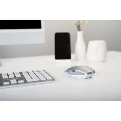 Image of CHERRY GENTIX BT, Wireless Bluetooth Mouse, Multi Device Function for up to 3 Devices, Switchable Resolution (1000/2000 dpi), Battery Operated, Frosted Silver