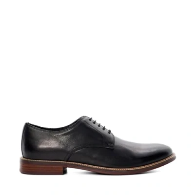 Image of Dune Mens Wide Fit STANLEYY Natural Wood Sole Gibson Shoes Size UK 10 Flat Heel Lace Up