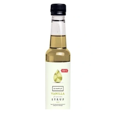 Image of Simply Sugar Free Vanilla Syrup, Low Calorie, Vegan &amp; Nut Flavoured Syrup for Coffee, Cocktails Baking (250ml)