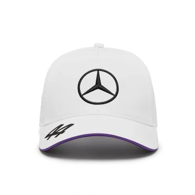Image of Mercedes AMG Petronas F1 2024 Lewis Hamilton Driver Trucker Cap White One Size Fits Most