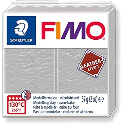 Image of STAEDTLER Fimo Leather Effect Oven Hardening Modelling Clay Dove Grey 8010 809