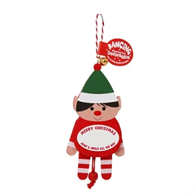 Image of History &amp; Heraldry Personalised Dancing Christmas tree Decorations (Male Elf Blank)