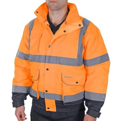 Image of Two Tone Constructor Bomber Jacket Orange / Navy 4XL