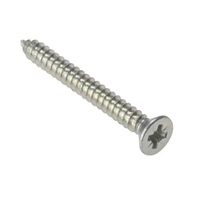 Image of ForgeFix Self Tapping Screws Countersunk 1&quot; x 8 Zinc Plated Box 200