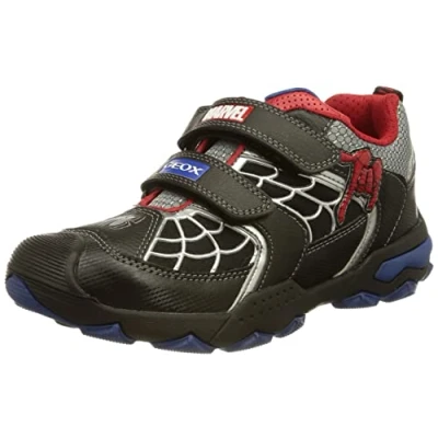 Image of Geox Boy&#039;s J Buller Boy a Shoes, Black Red, 10 UK