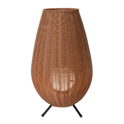 Image of Colin IP44 Cottage 30cm Table Lamp Outdoor LED 1x3W 3000K Light Wood
