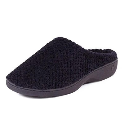 Image of Isotoner Women&#039;s Popcorn Terry Mule Slippers Open Back