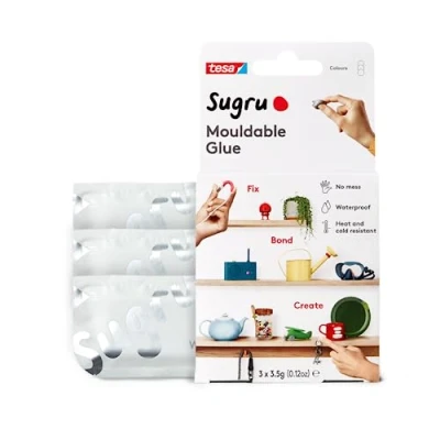 Image of Sugru by tesa Moldable Multi Purpose Glue for Creative Fixing and Making, White, 3 Piece