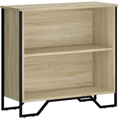 Image of vidaXL Bookcase Sonoma Oak 80x31x74.5 cm Engineered Wood